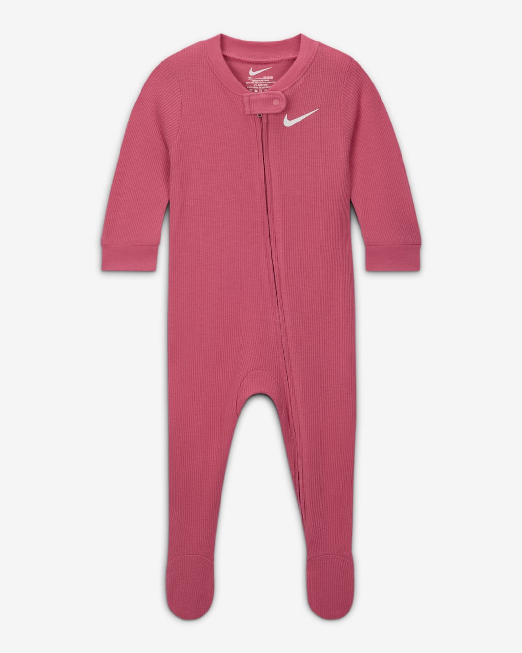 Nike Baby Viscose Waffle Knit Footed Coverall - Pink