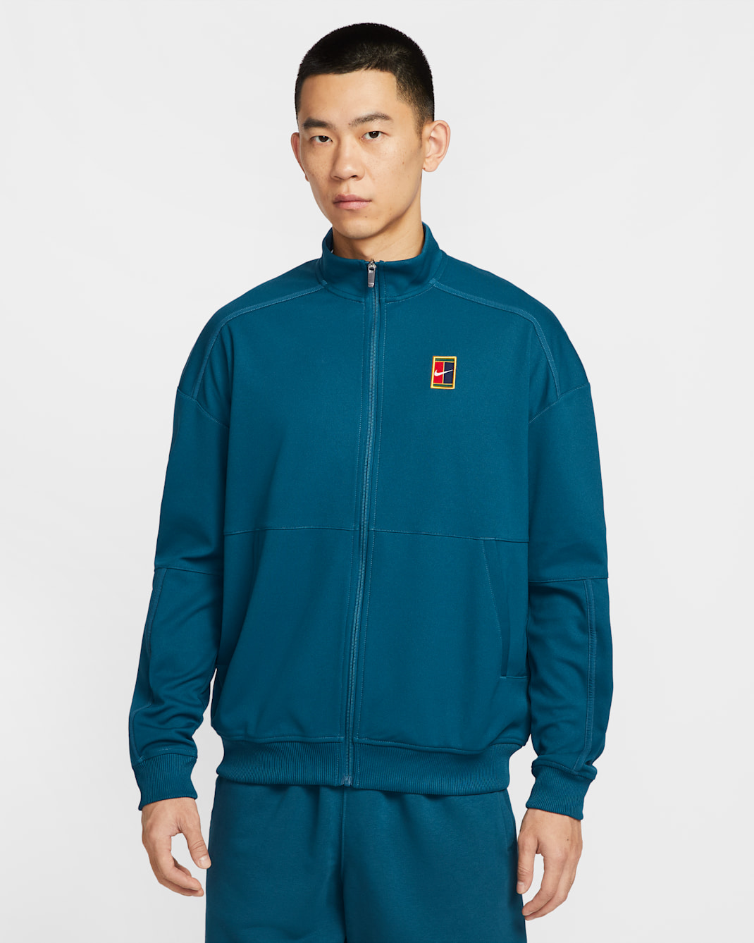 เสื้อแจ็คเก็ตเทนนิสผู้ชาย NikeCourt Heritage - Blue Force/Blue Force