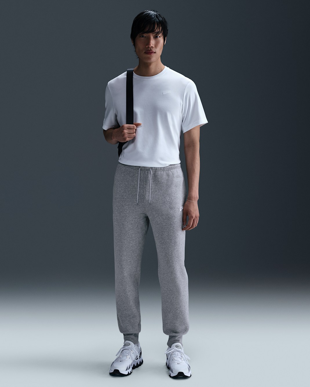Nike Club Men's Joggers - Dark Grey Heather/Light Smoke Grey/White