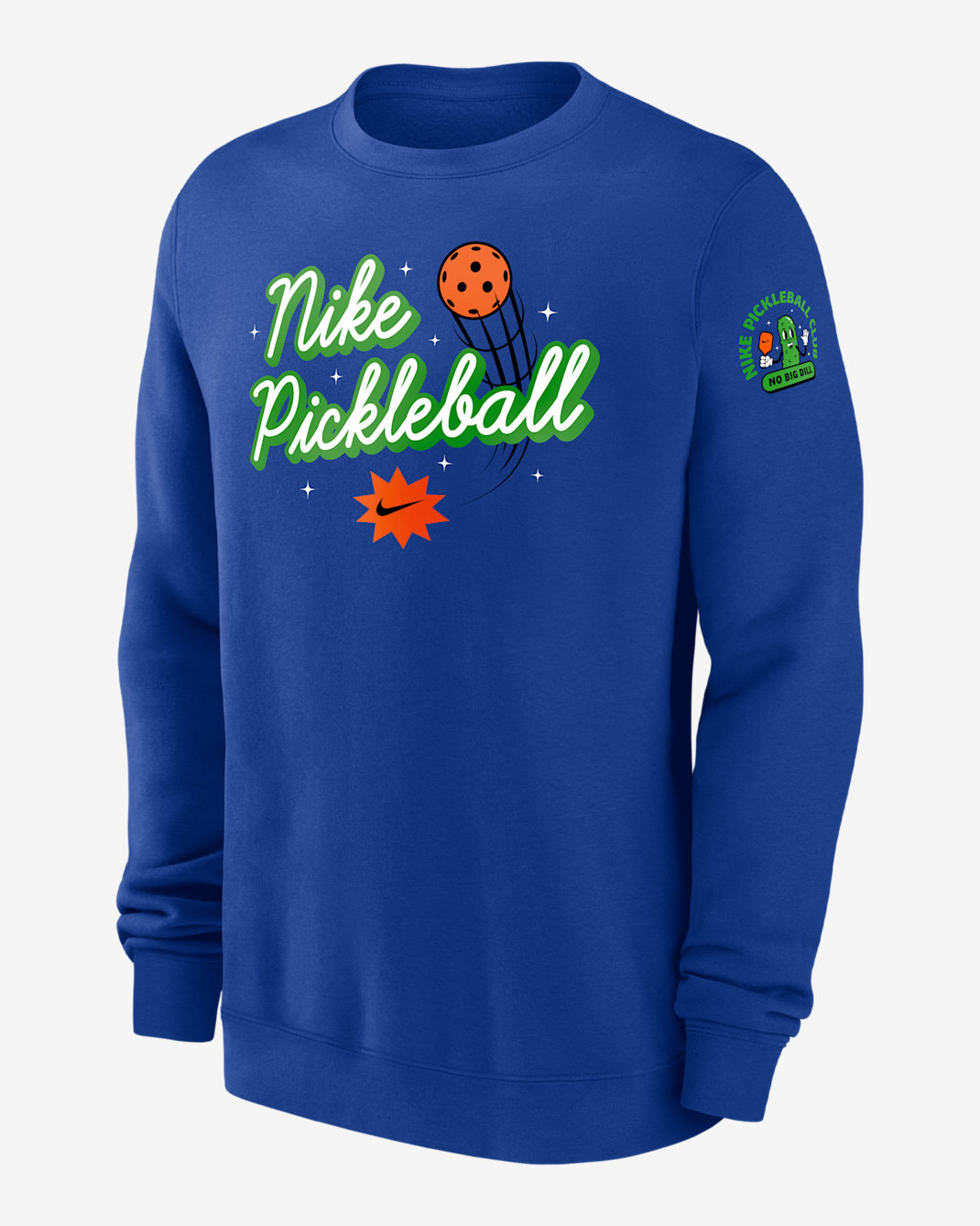 Sudadera de cuello redondo de pickleball para hombre Nike Club Fleece - Royal juego