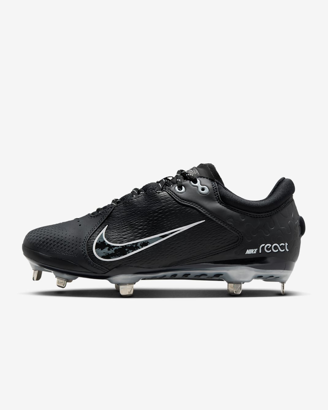 Tacos de softball para mujer Nike Hyperdiamond 4 Elite - Negro/Gris hierro/Platino puro