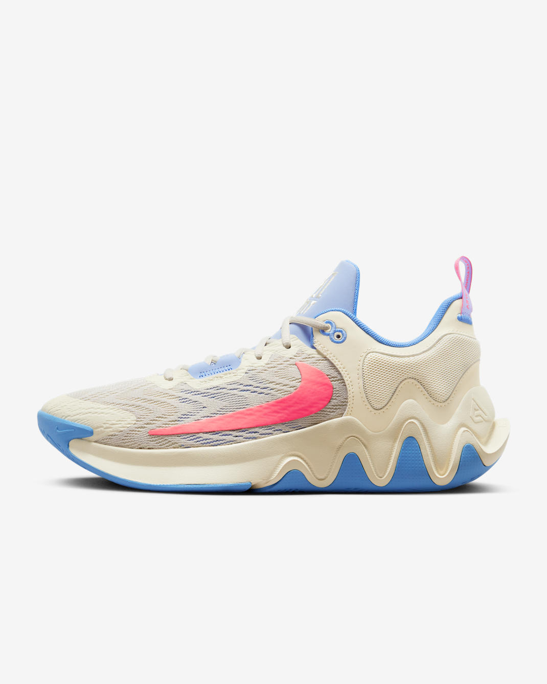Giannis Immortality 2 Basketball Shoes - Coconut Milk/University Blue/Light Orewood Brown/Hot Punch