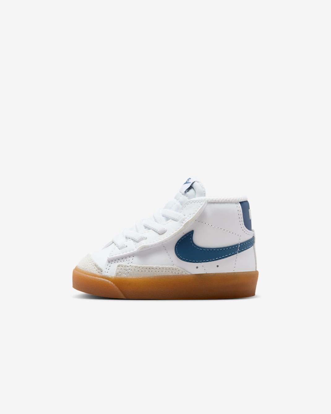 Tenis para bebé e infantil Nike Blazer Mid '77 - Blanco/Amarillo goma/Blanco cumbre/Tormenta