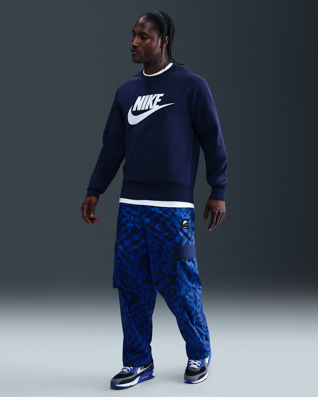 Nike Air Men's Woven Cargo Pants - Game Royal/Blue Void/Black