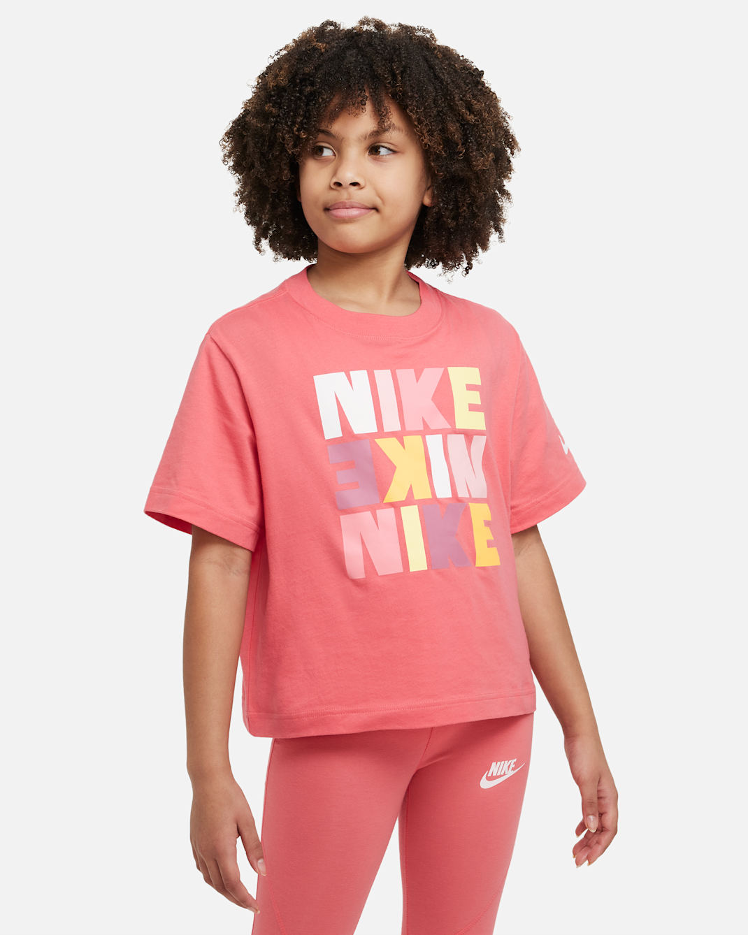 Nike Sportswear Older Kids' (Girls') T-Shirt - Sea Coral