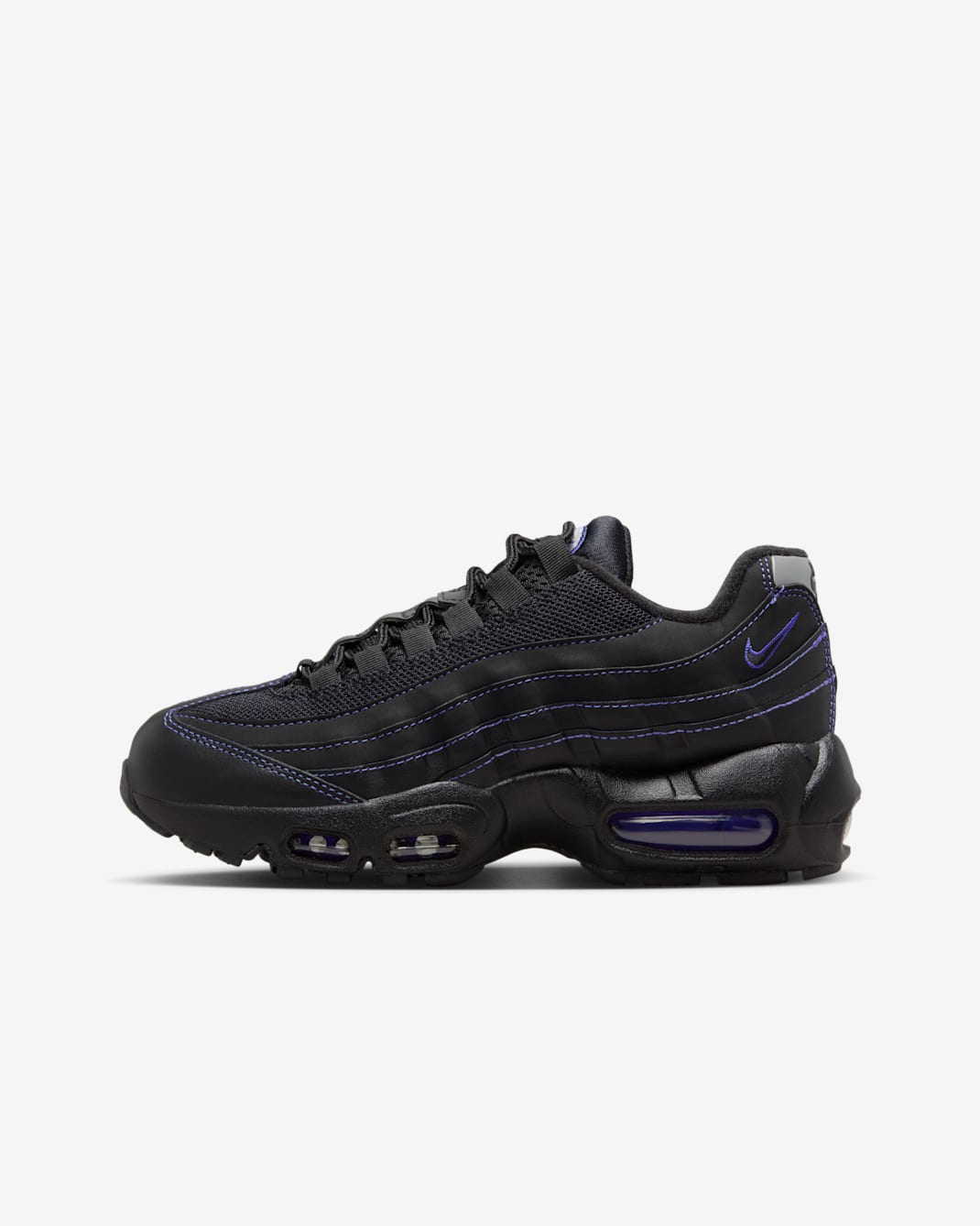 Nike Air Max 95 Recraft Big Kids' Shoes - Black/Persian Violet/Wolf Grey/Black