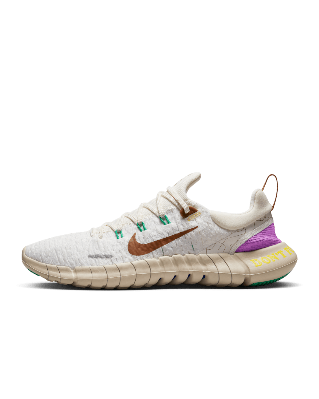 Nike Free Run 5.0 Premium Men's Road Running Shoes - Sail/Fuchsia Dream/Sand Drift/Ale Brown
