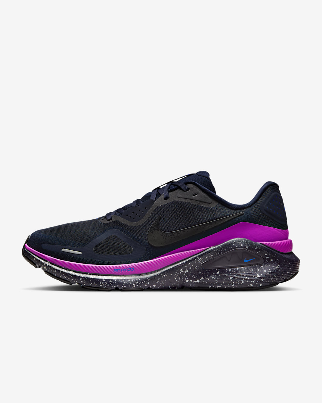 Nike Structure 26 SE Men's Road Running Shoes - Obsidian/Cave Purple/Hyper Violet/Black