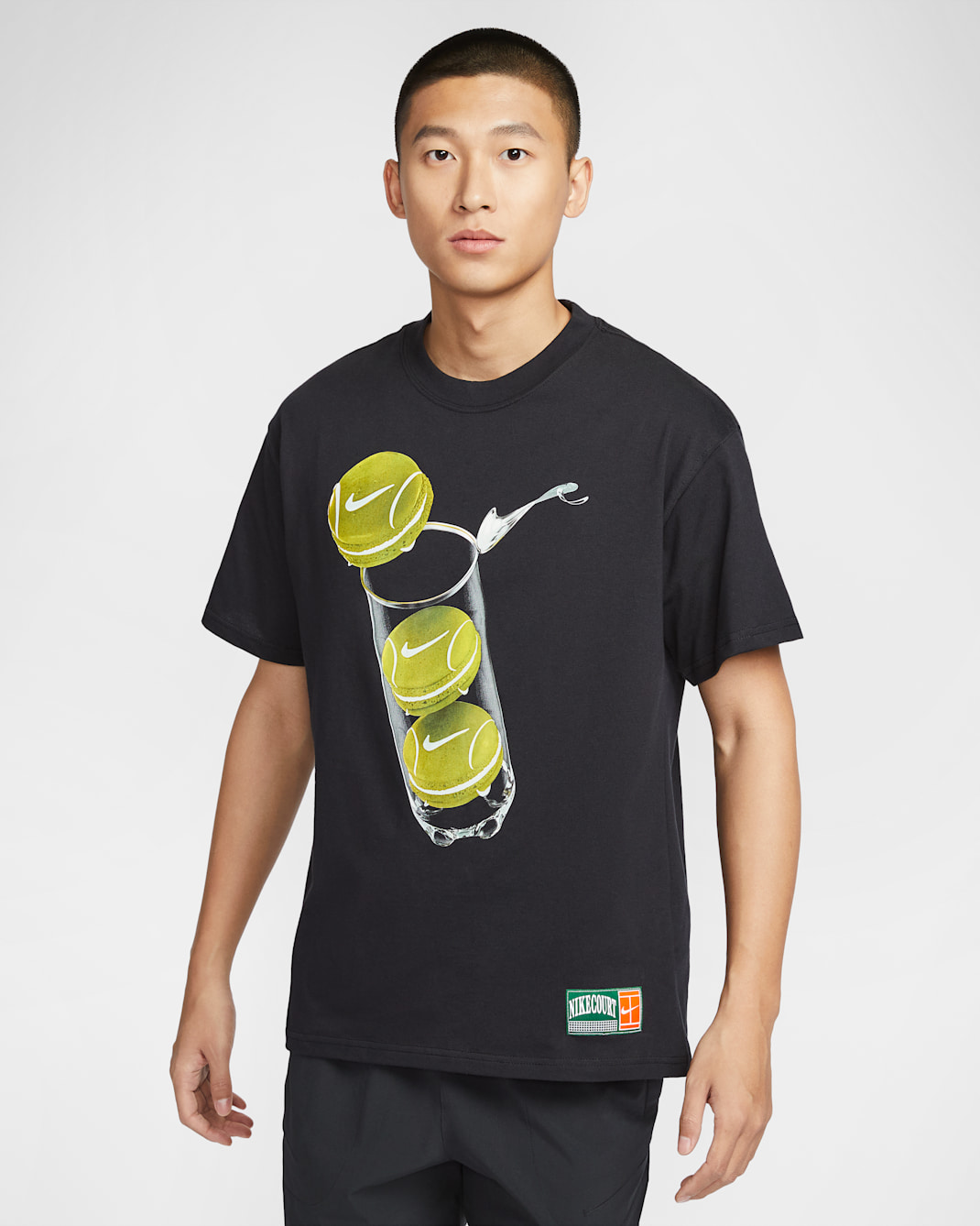 ナイキコート メンズ マックス90 テニス Tシャツ - ブラック