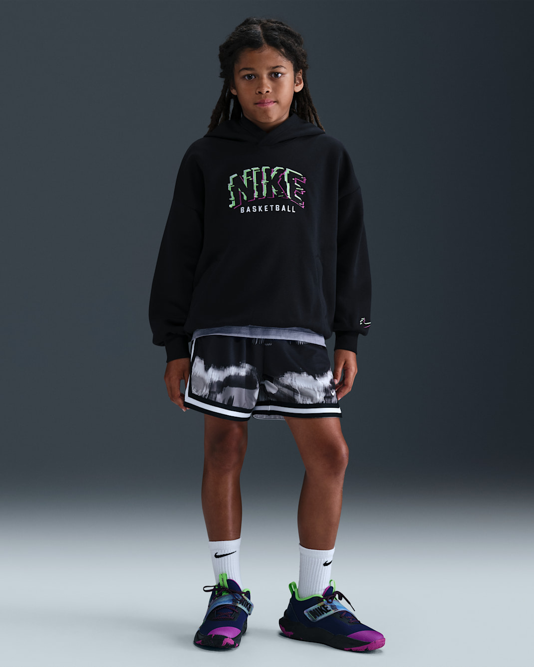 Nike DNA Big Kids' (Boys') Dri-FIT 5" Basketball Shorts - Black/White