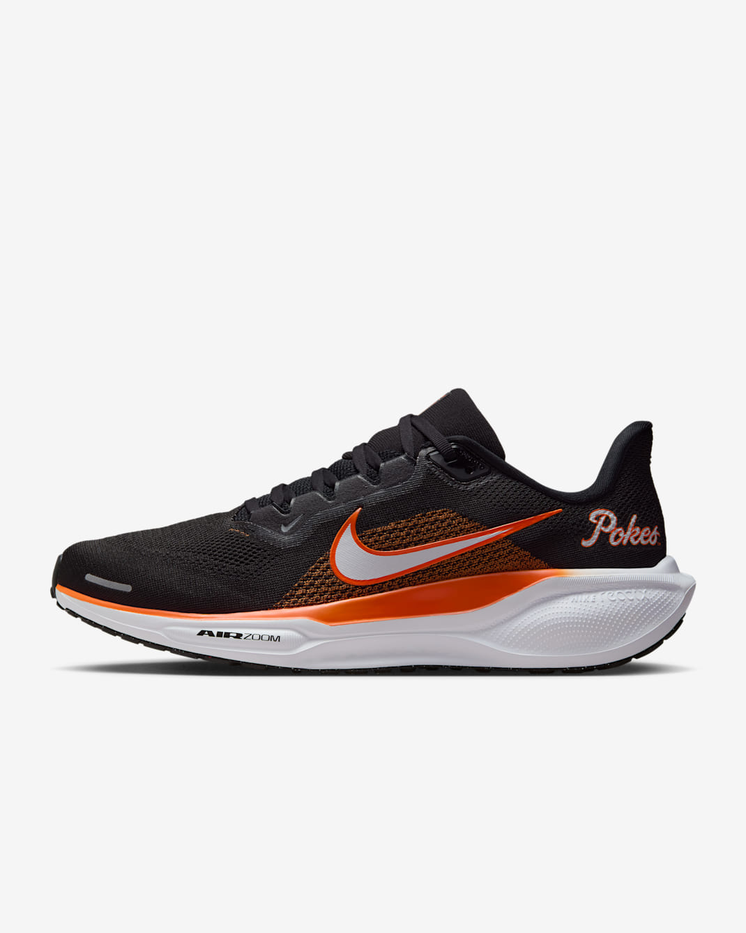 Oklahoma State Pegasus 41 Men's Nike College Road Running Shoes - Black/Brilliant Orange/White