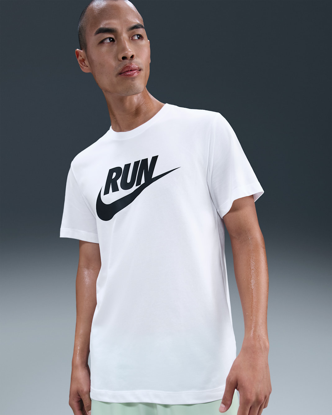Nike Men's Dri-FIT Running T-Shirt - White