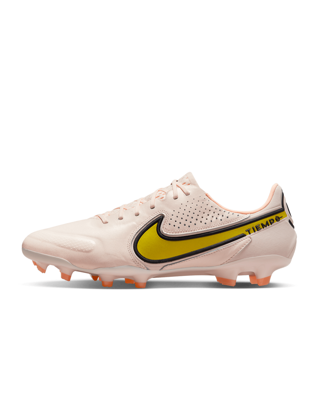 Nike Tiempo Legend 9 Elite FG stoplis futballcipő normál talajra - Guava Ice/Sunset Glow/Yellow Strike