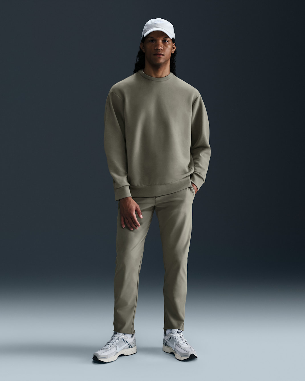 Nike 24.7 PerfectStretch Men's Dri-FIT Slim Chino Trousers - Light Army/Black/Steel Green