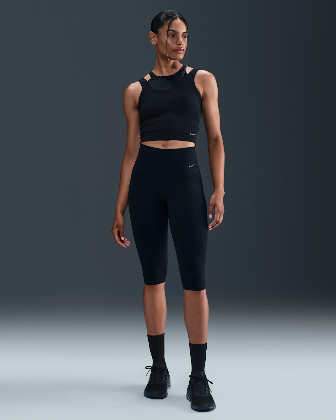 Nike Zenvy Women's High-Waisted Capri Leggings - Black/Black