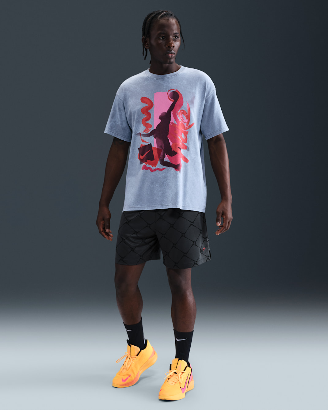Calções de basquetebol Dri-FIT de 15 cm Nike para homem - Anthracite/Preto/Preto