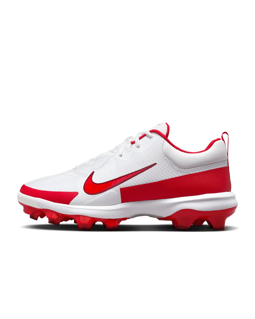 Nike Force Trout 9 Pro MCS Baseball Cleats - White/Team Red/Pure Platinum/University Red
