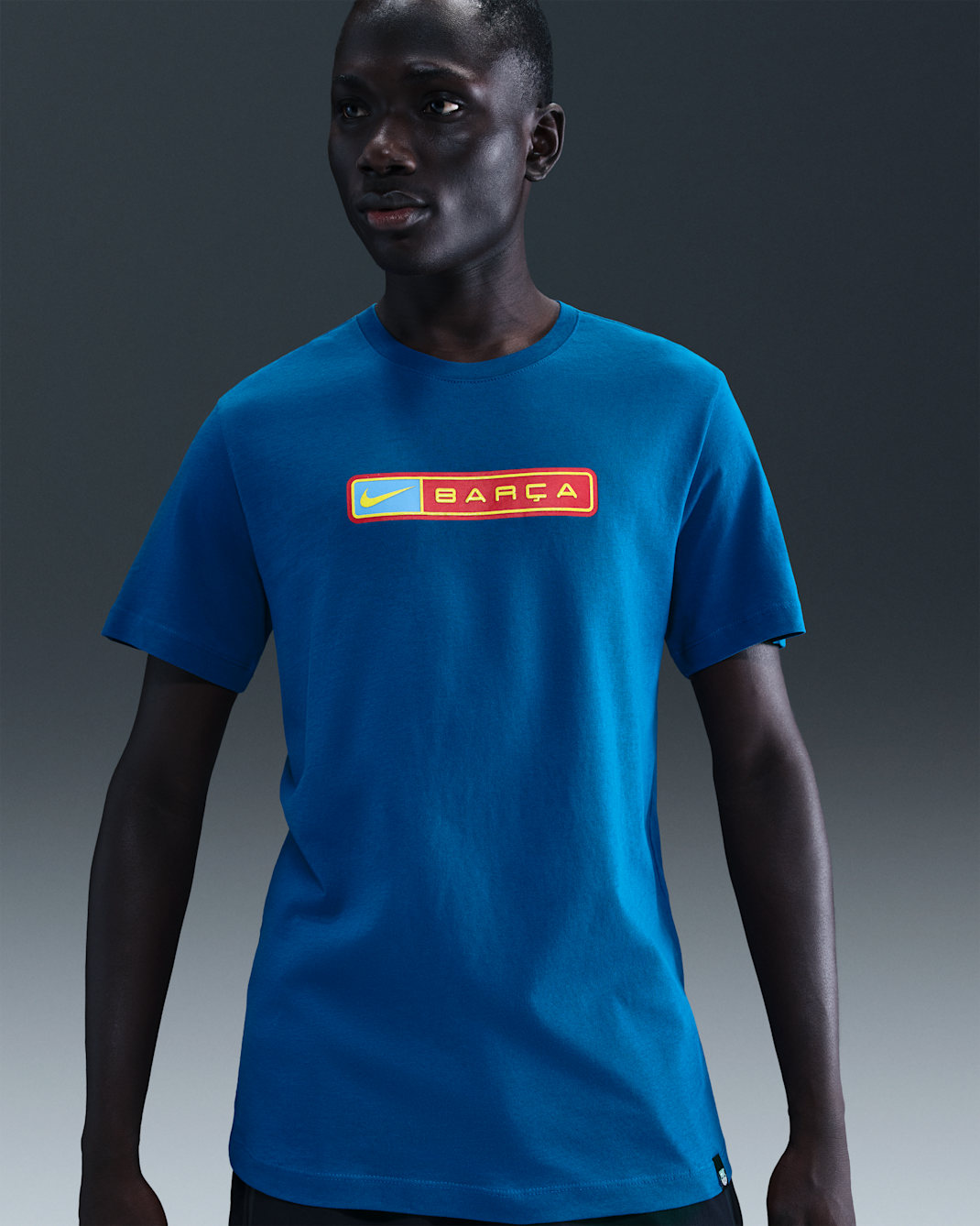 F.C. Barcelona Men's Nike Football T-Shirt - Gym Blue
