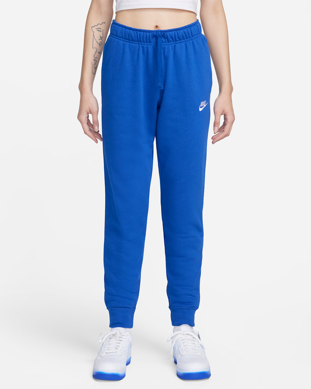 Nike Sportswear Club Fleece Women's Mid-Rise Joggers - Game Royal/White