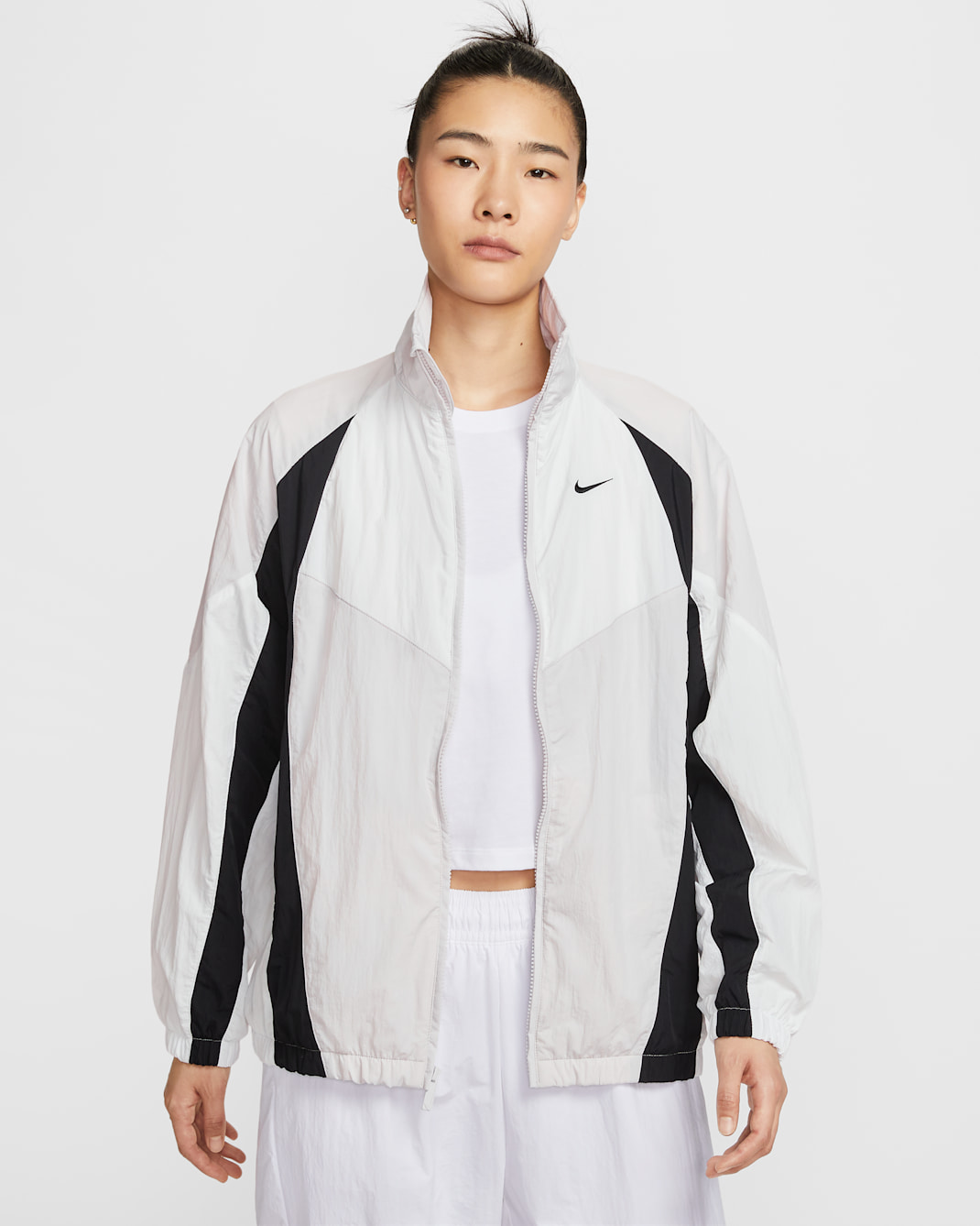 Nike Sportswear Women's Oversized Tracksuit Jacket - Vast Grey/Summit White/Black/Black