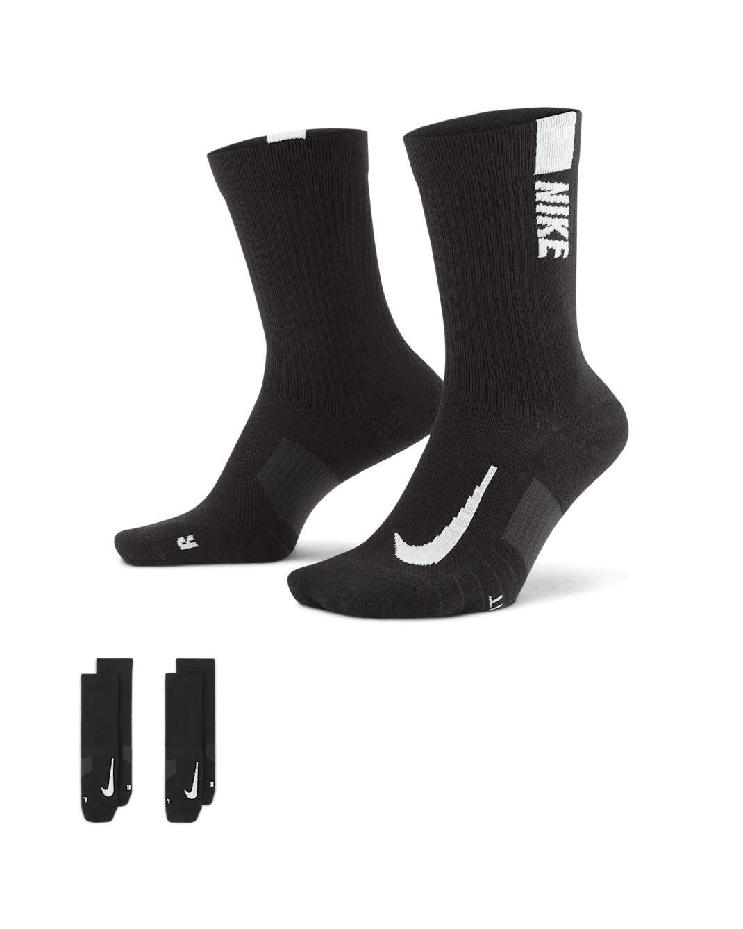 Κάλτσες Nike Multiplier (2 ζευγάρια) - Μαύρο/Λευκό