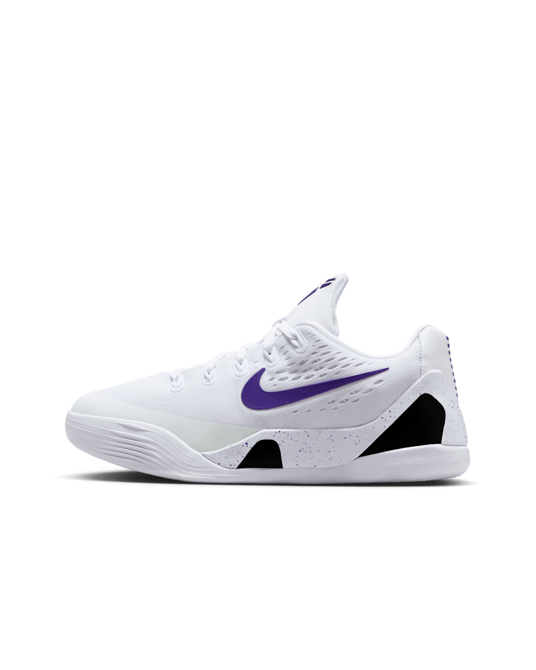 Kobe IX Older Kids' Basketball Shoes - White/Court Purple