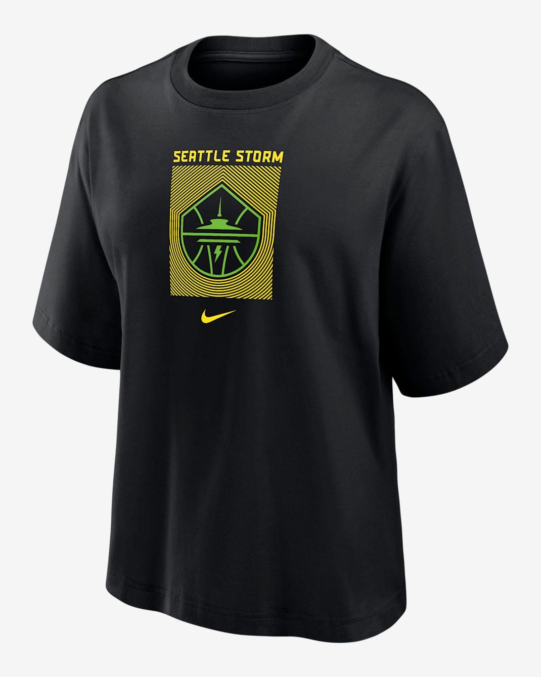 Playera Nike de la WNBA de corte cuadrado para mujer Seattle Storm - Negro