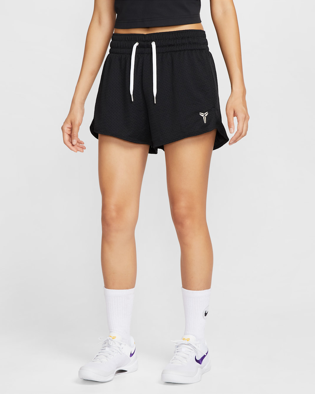 Kobe Women's Mesh Basketball Shorts - Black/Sanddrift