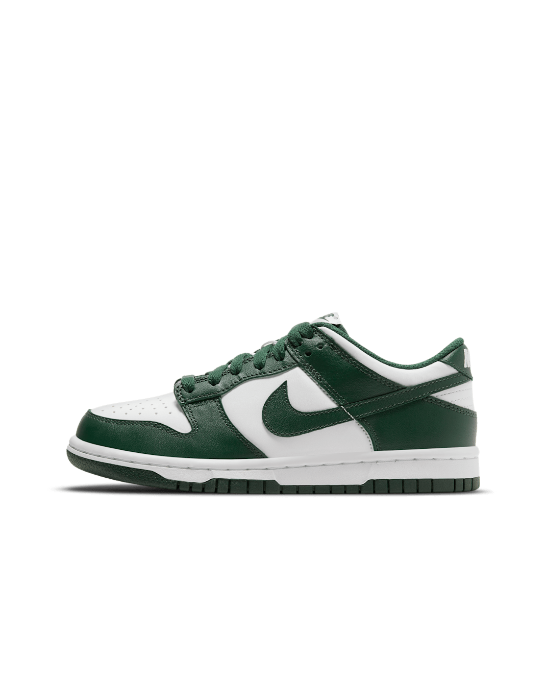 Nike Dunk Low Older Kids' Shoes - White/White/Total Orange/Team Green