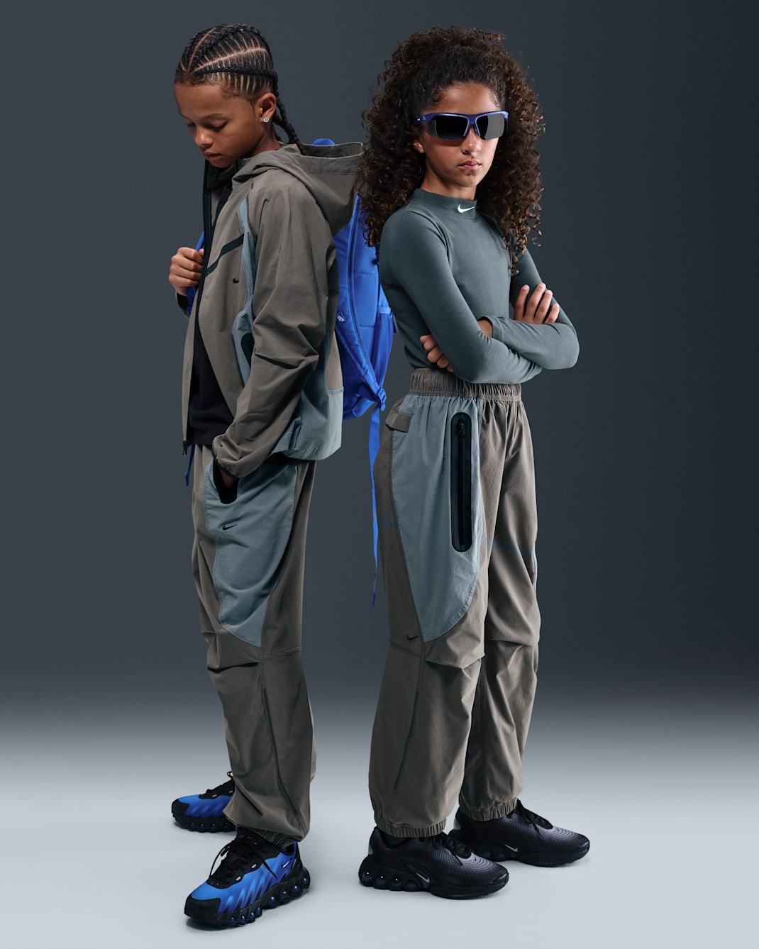 Nike Tech Big Kids' (Boys') Woven Pants - Cave Stone/Cool Grey/Black