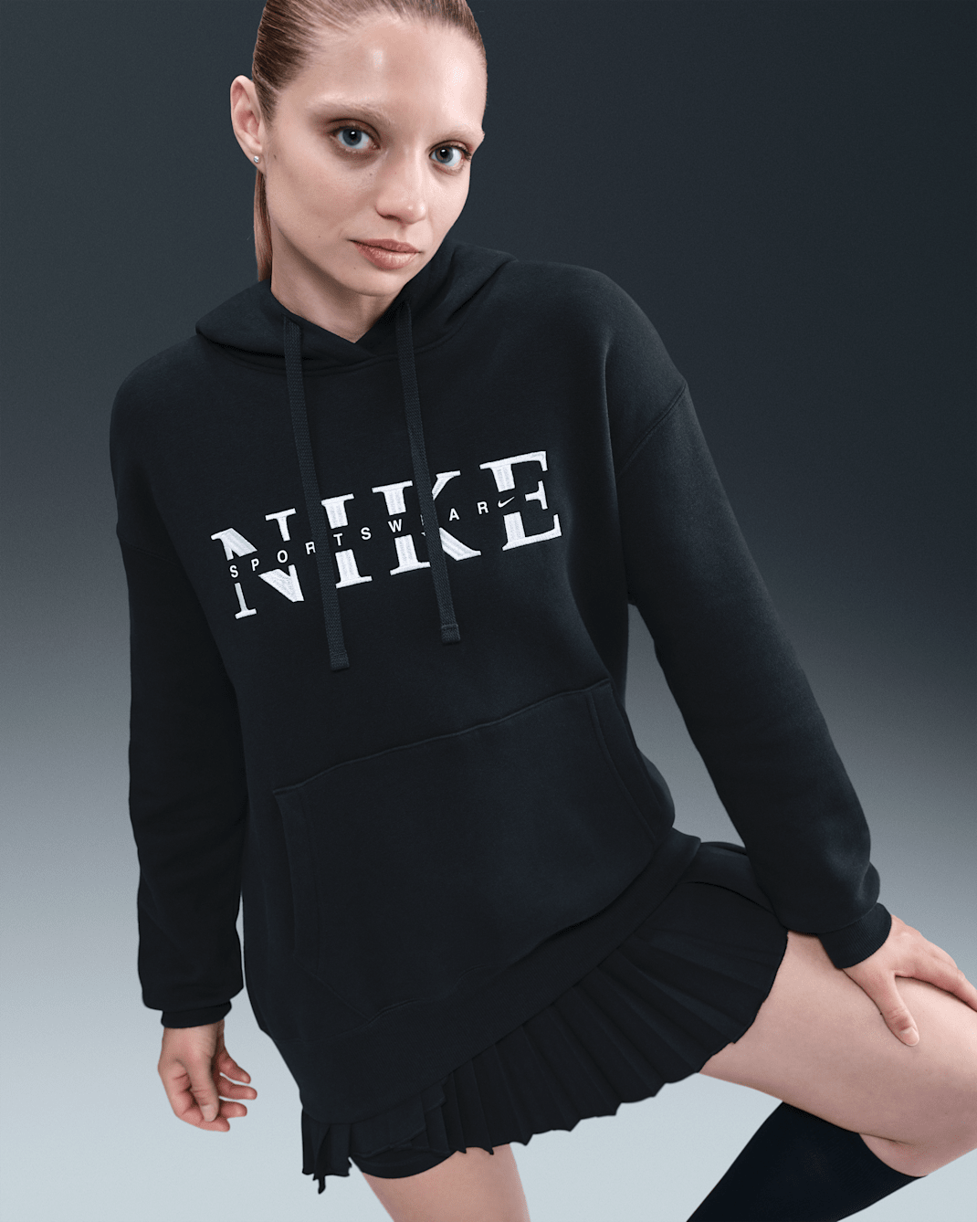 Nike Sportswear Phoenix Fleece Women's Oversized Pullover Hoodie - Black