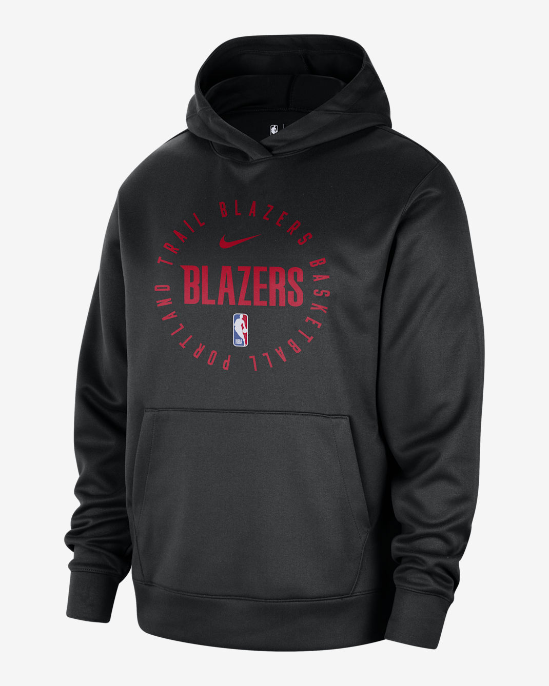 Portland Trail Blazers Spotlight Men's Nike Dri-FIT NBA Pullover Hoodie - Black/University Red