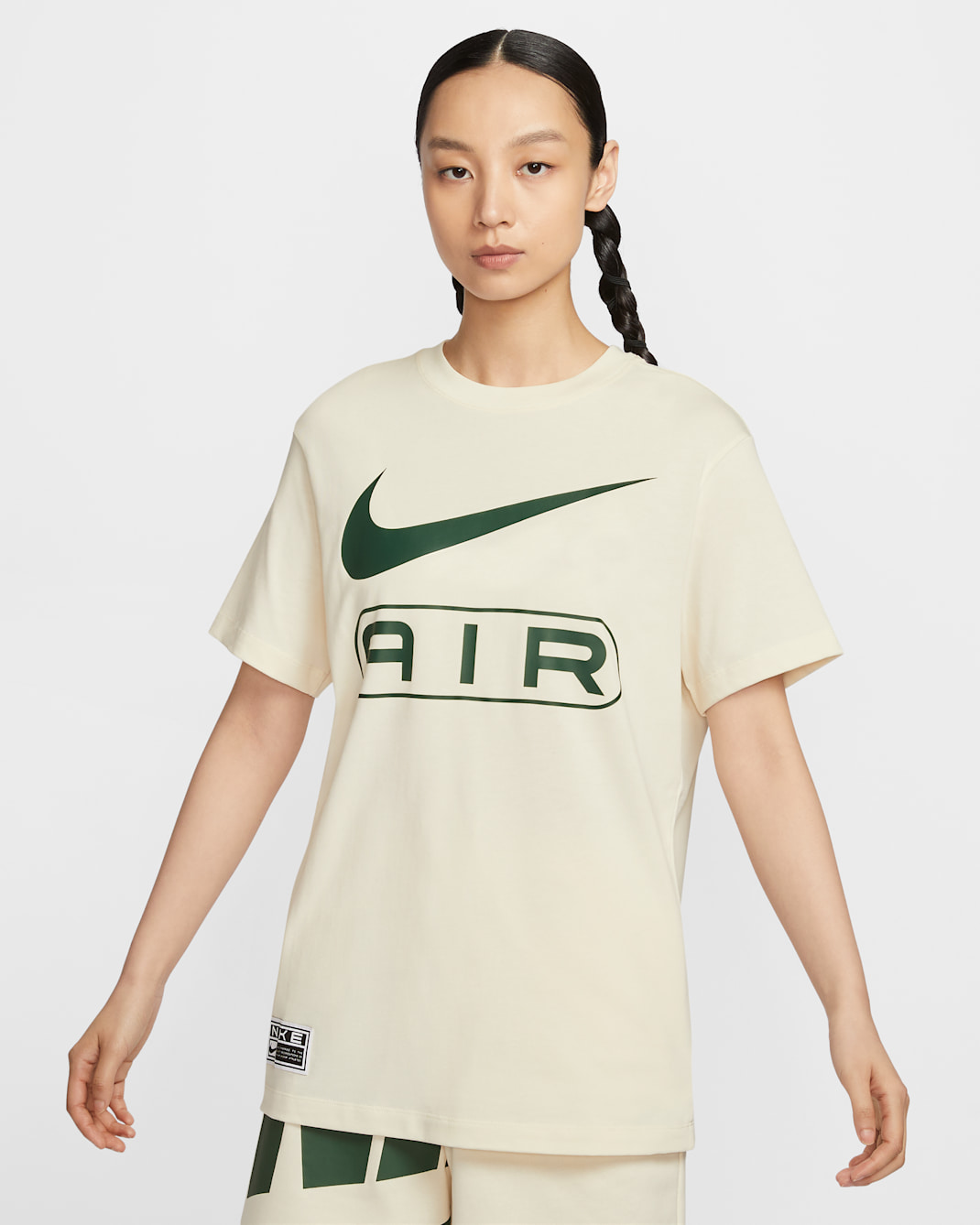 เสื้อยืดผู้หญิง Nike Air - Pale Ivory/Fir