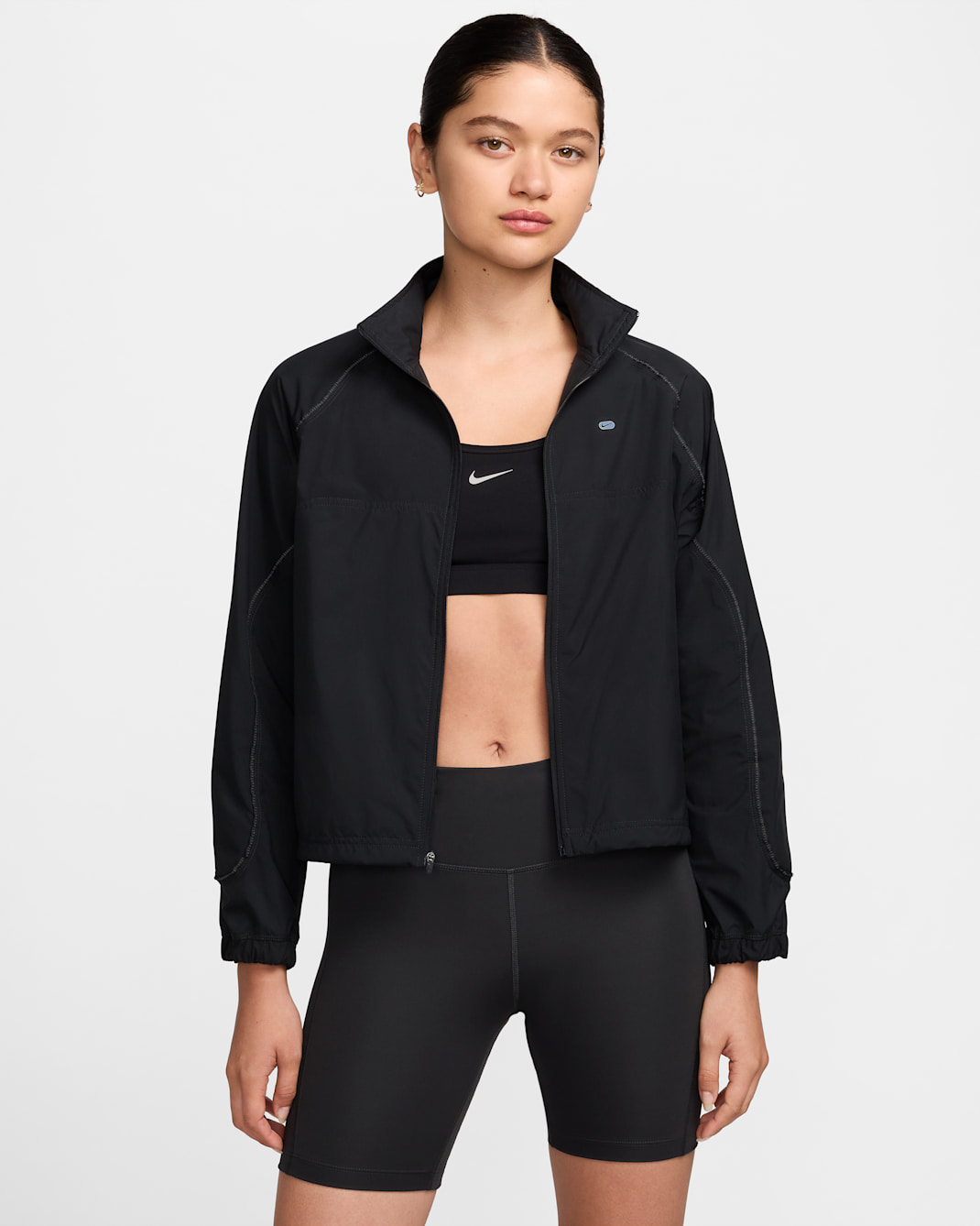 Nike Women's Running Jacket - Off Noir/Pale Ivory/Cyber/Cement Grey