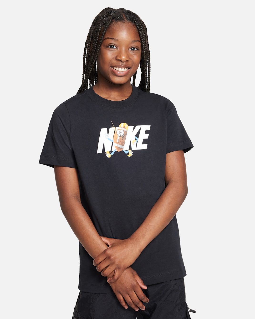 Playera para niños talla grande Nike Sportswear - Negro