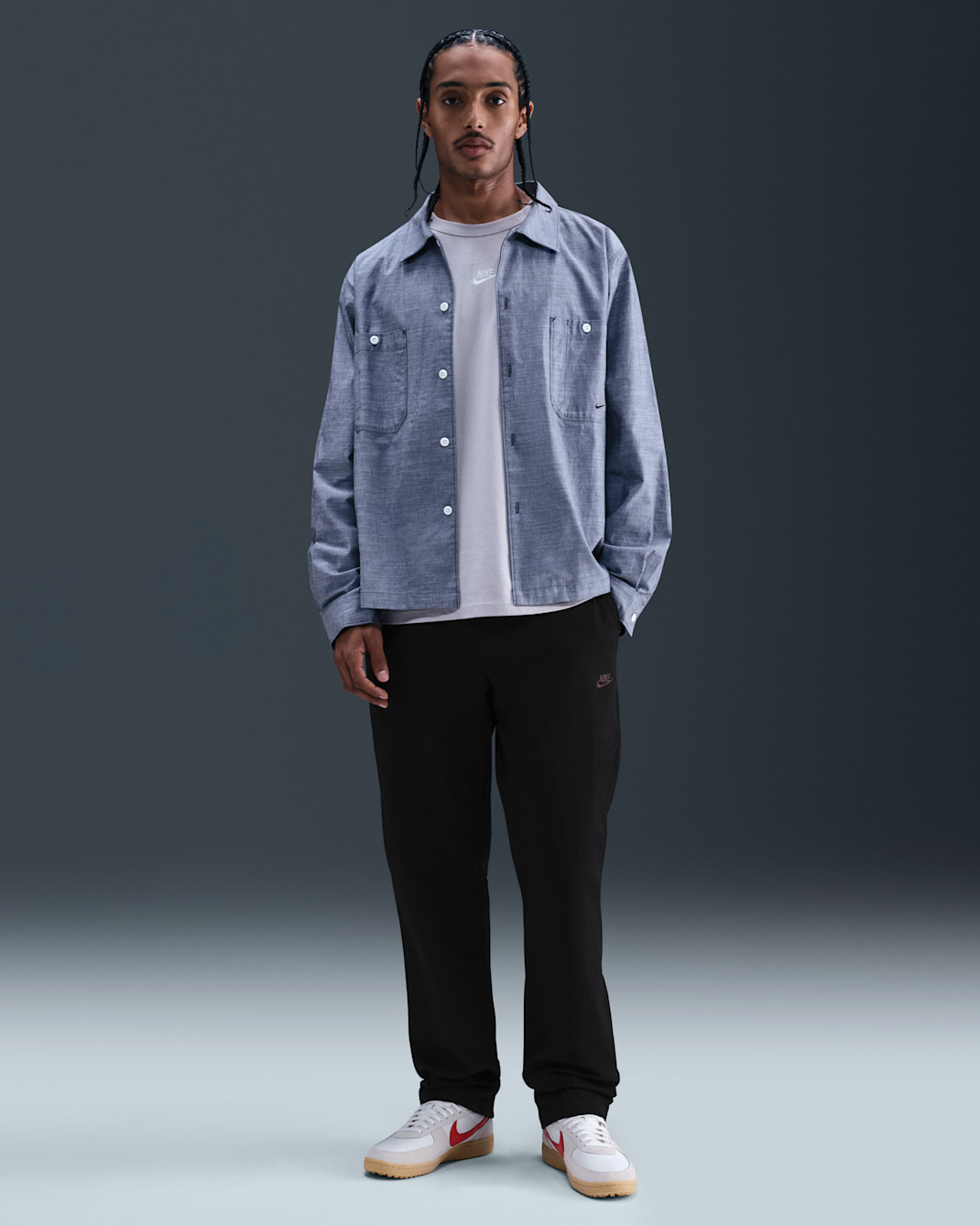 Pantalones chinos elásticos para hombre Nike Sportswear Club - Negro/Negro