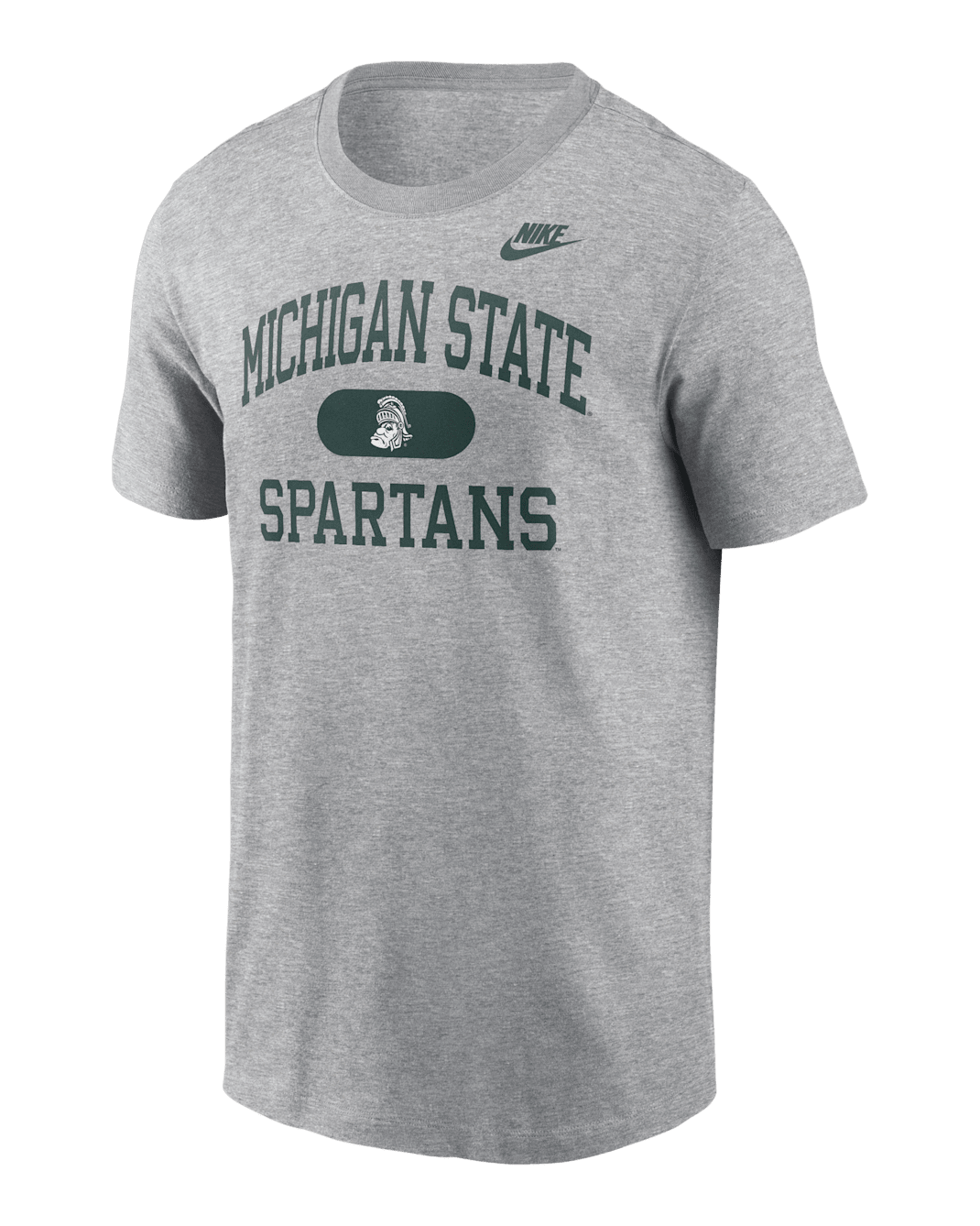 Playera universitaria Nike para hombre Michigan State Legacy Alma Mater - Gris oscuro jaspeado