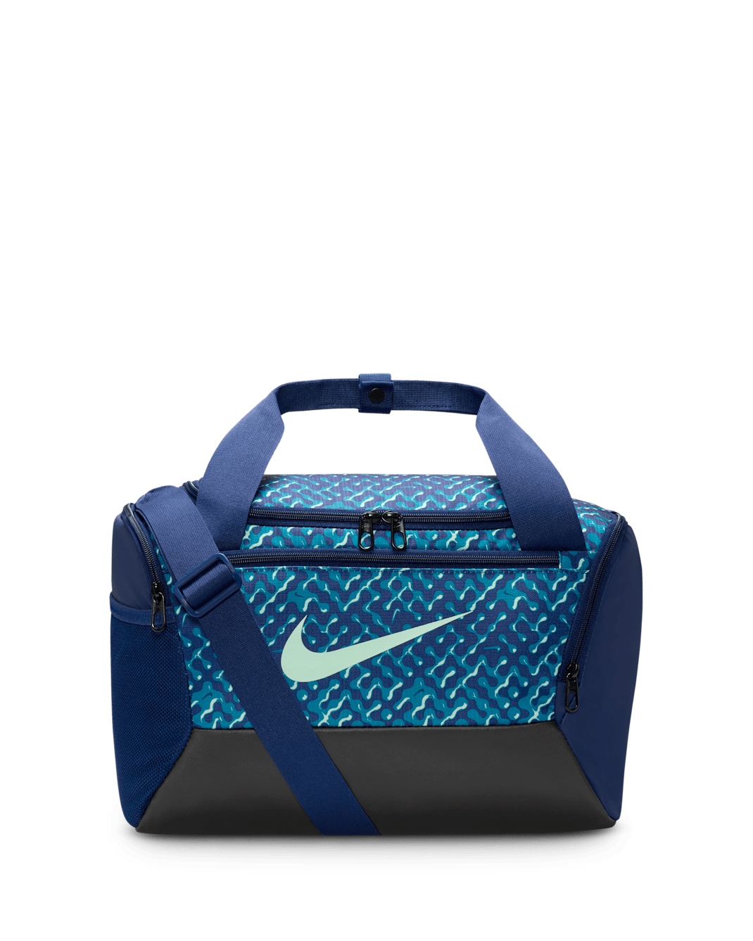Nike Brasilia Duffel Bag (Extra Small, 25L) - Blue Void/Black/Mint Foam