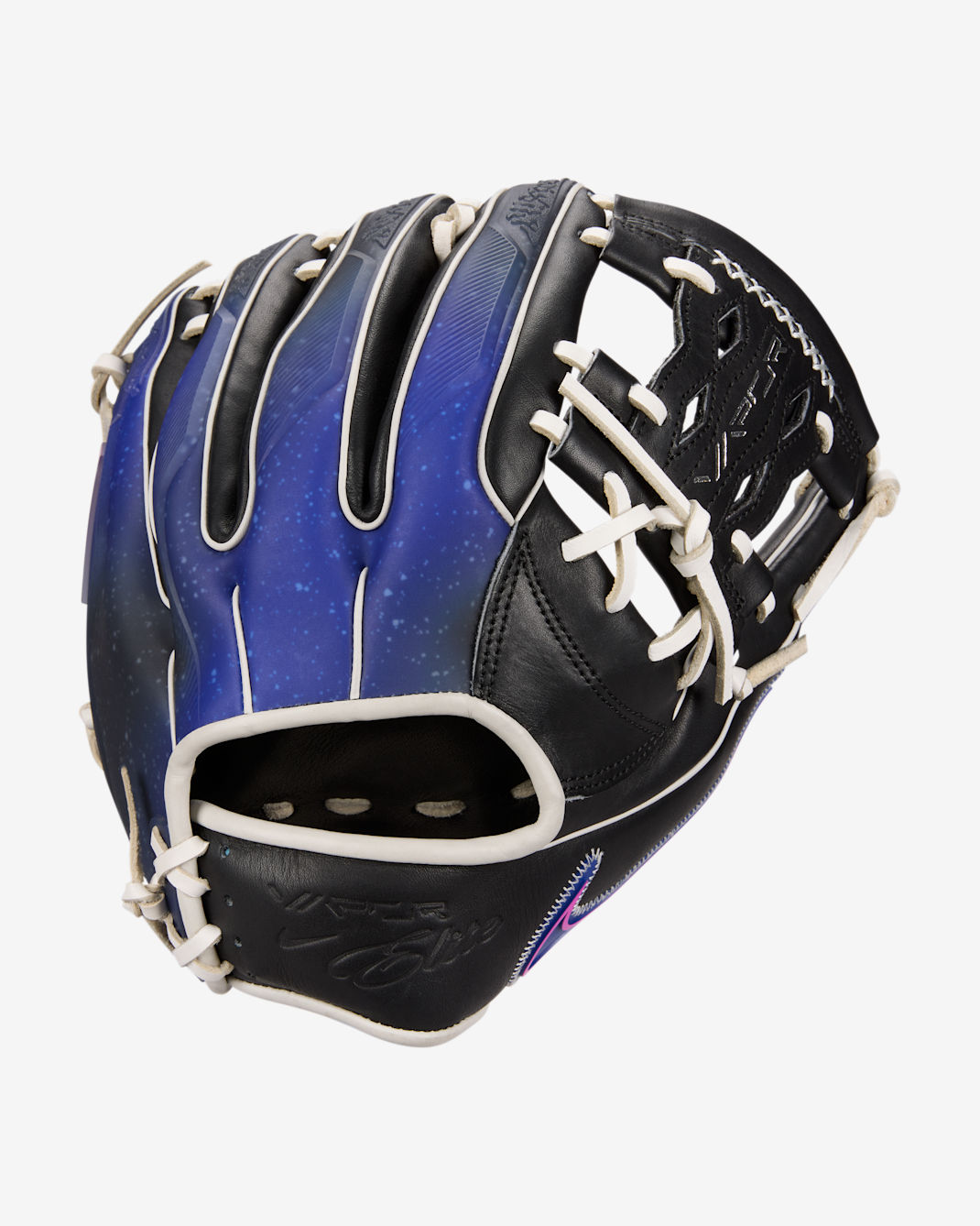 Guante de béisbol con red Snake-Eyes para jugadores del cuadro interior (mano derecha) Nike Vapor Elite - Negro/Blanco/Fuerza índigo