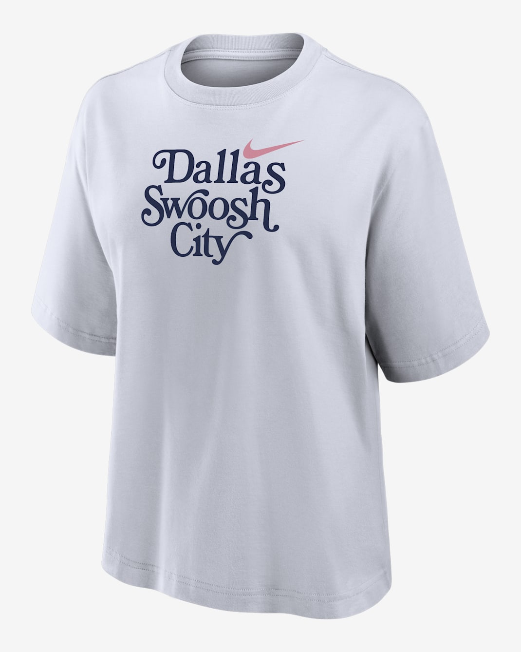 Nike Swoosh Cities Dallas Women's Short-Sleeve Boxy T-Shirt - White
