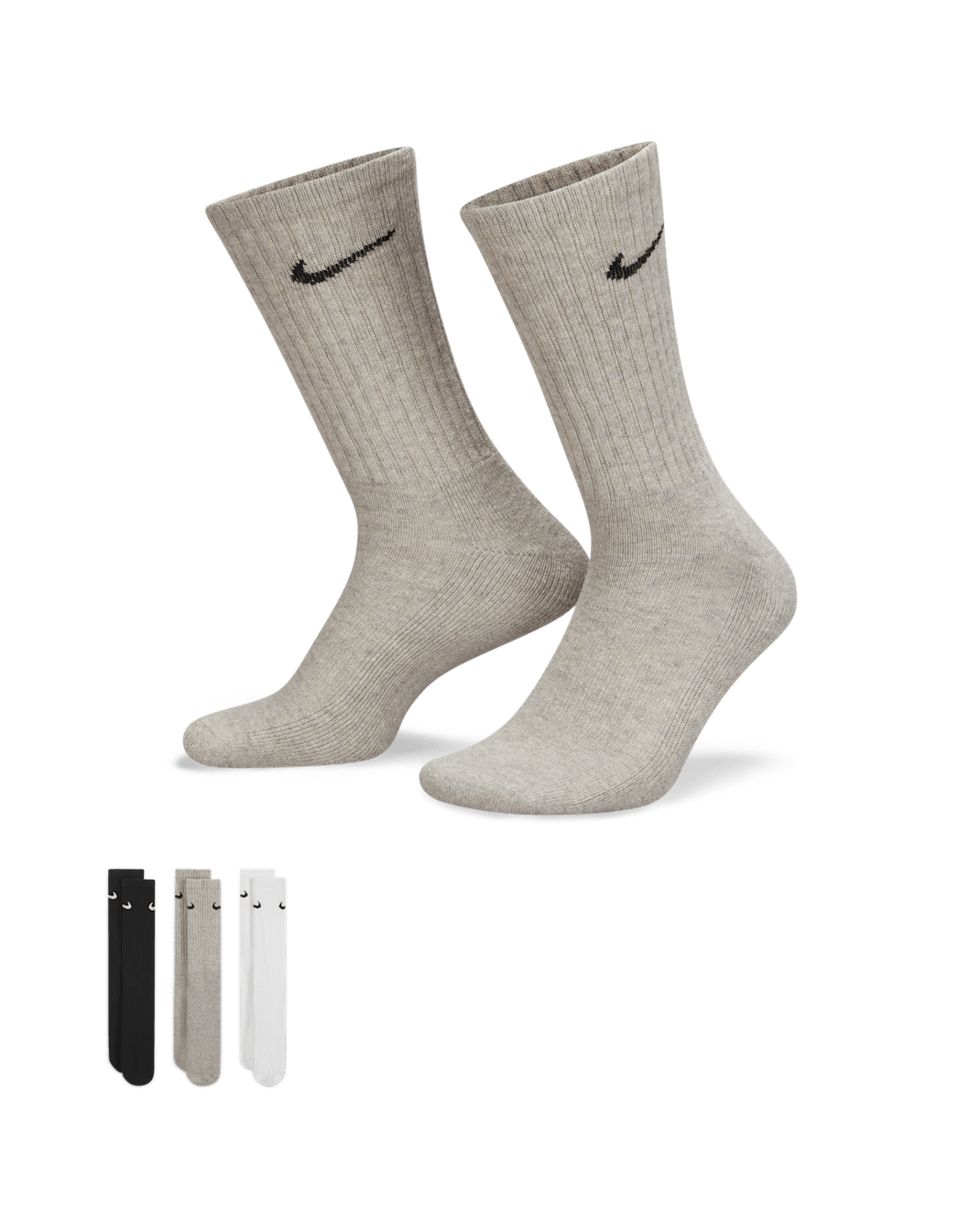 Nike Cushioned Training Crew Socks (3 Pairs) - Multi-Colour