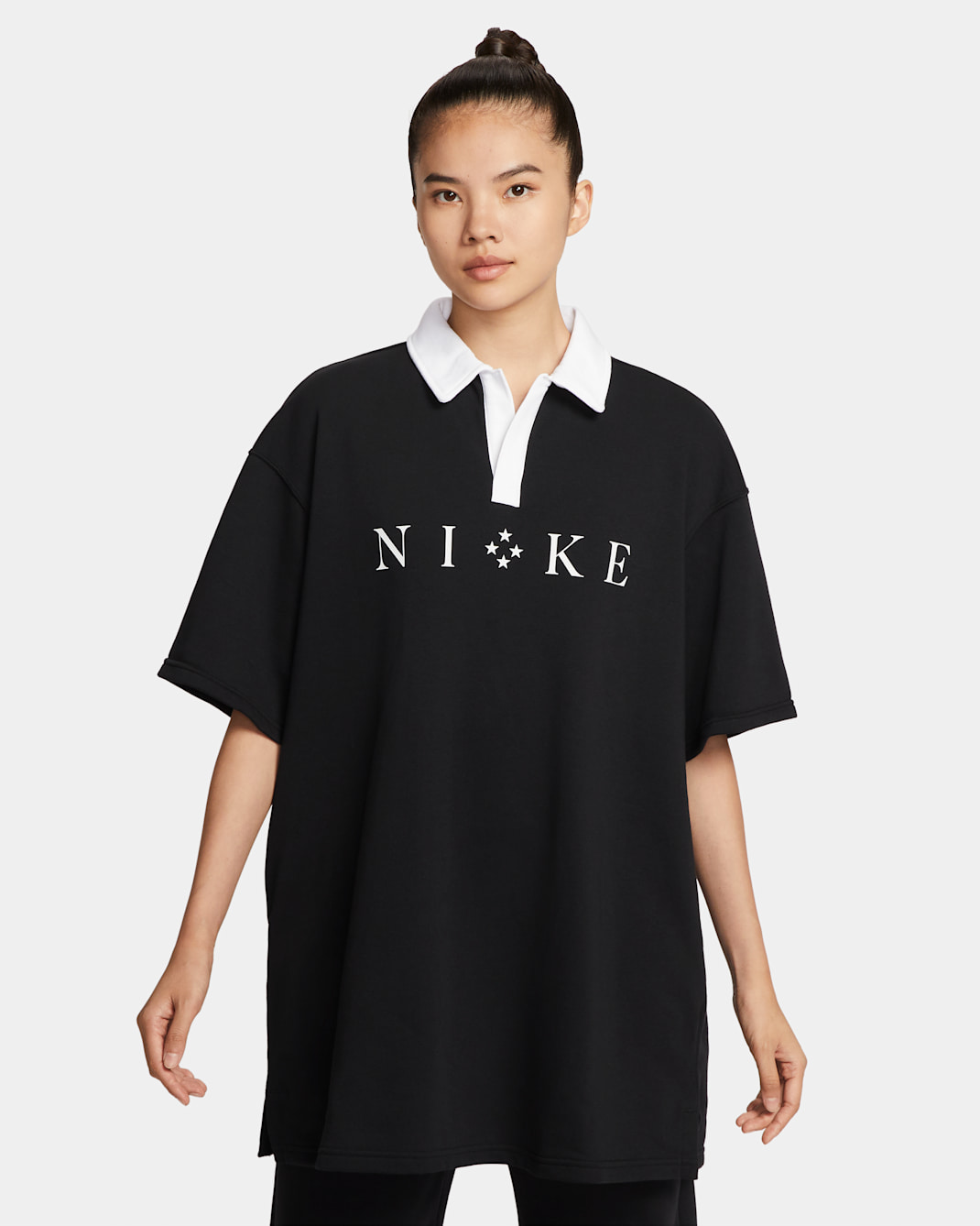 ナイキ スポーツウェア フェニックス フリース ウィメンズドレス - ブラック/ホワイト/セイル