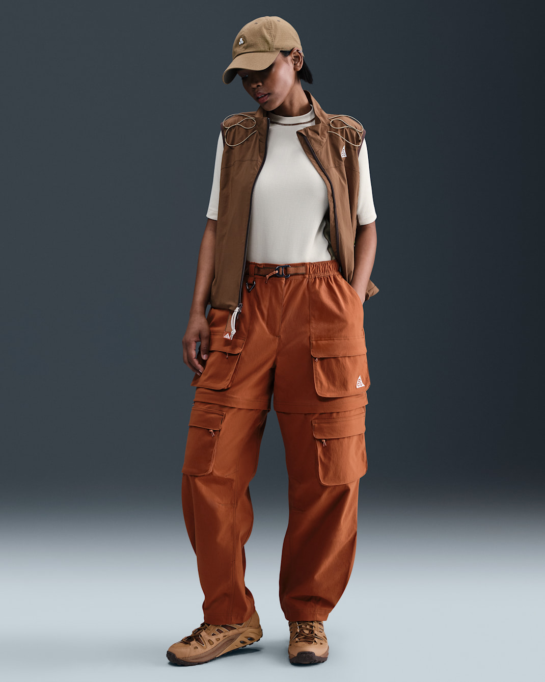 Nike ACG "Smith Summit" Women's Zip-off Pants - Dark Russet/Mosswood Brown/Marrakesh/Summit White