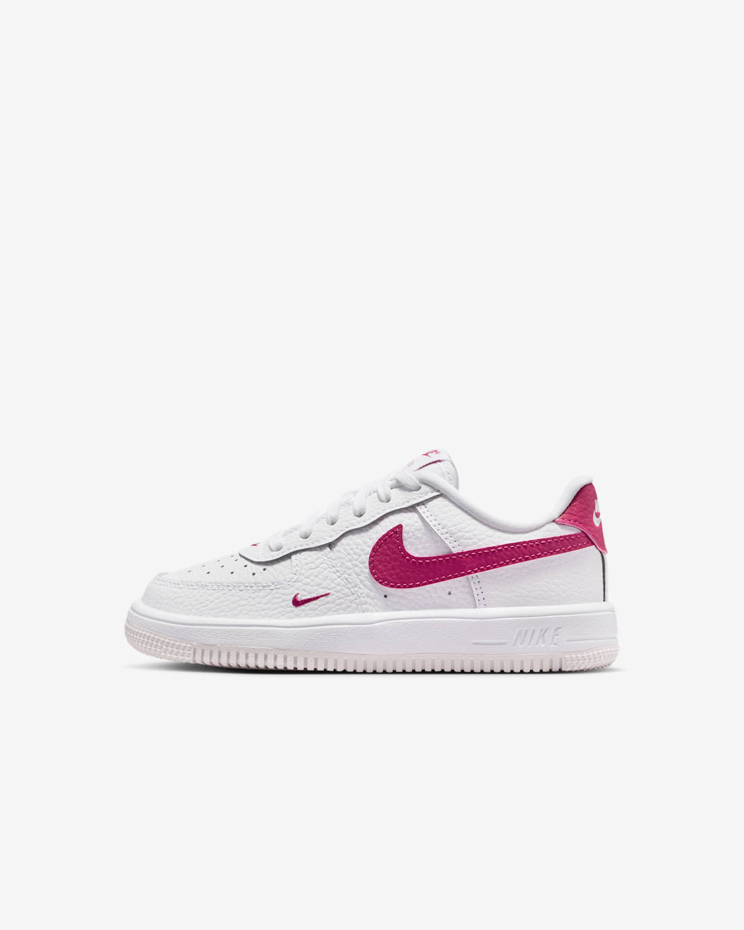 Nike Force 1 Low Younger Kids' Shoes - White/Sweet Beet