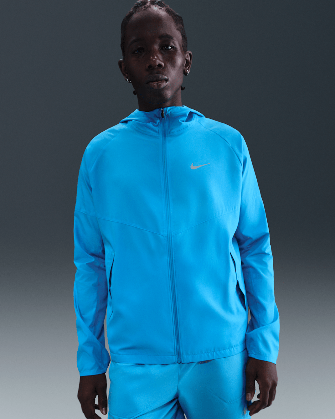 Nike Miler Men's Repel Running Jacket - Blue Hero/Blue Hero