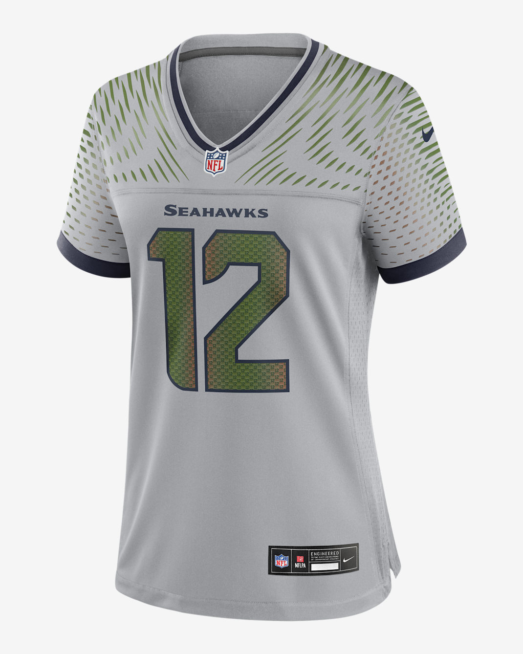 12s Seattle Seahawks Rivalries Collection Women’s Nike NFL Game Jersey - Grey