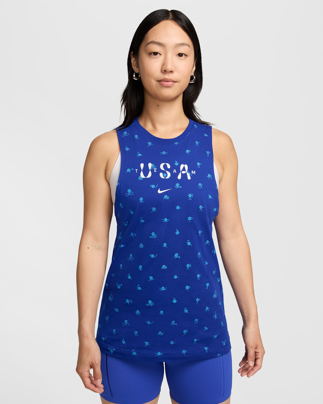 USA Women's Nike Muscle Tank Top - Old Royal