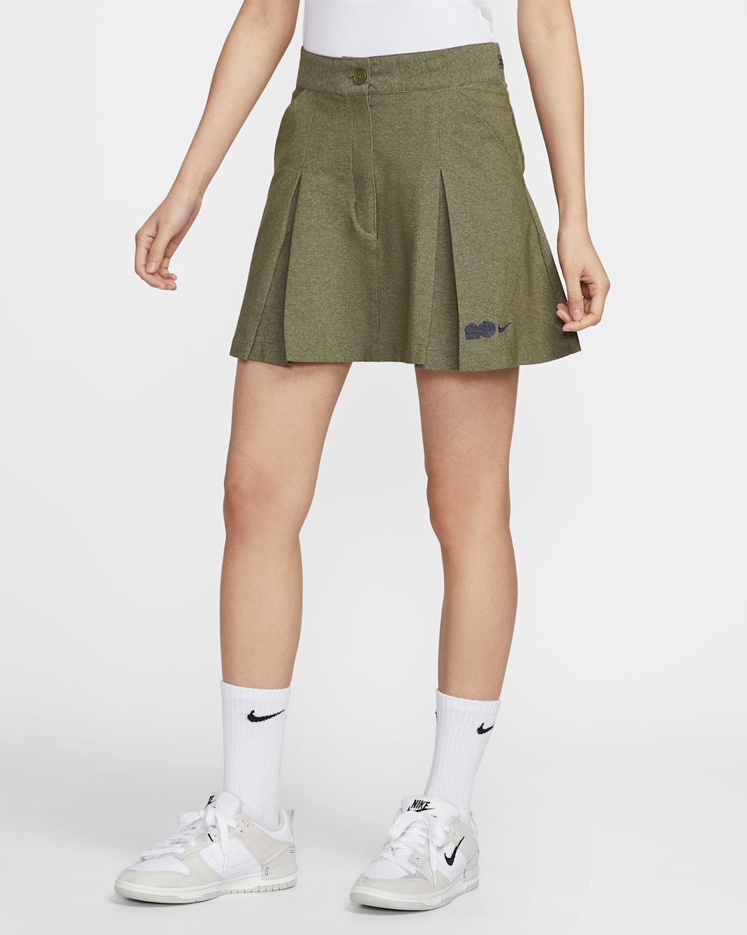 Falda para mujer Naomi Osaka - Oliva medio/Azul oscuro