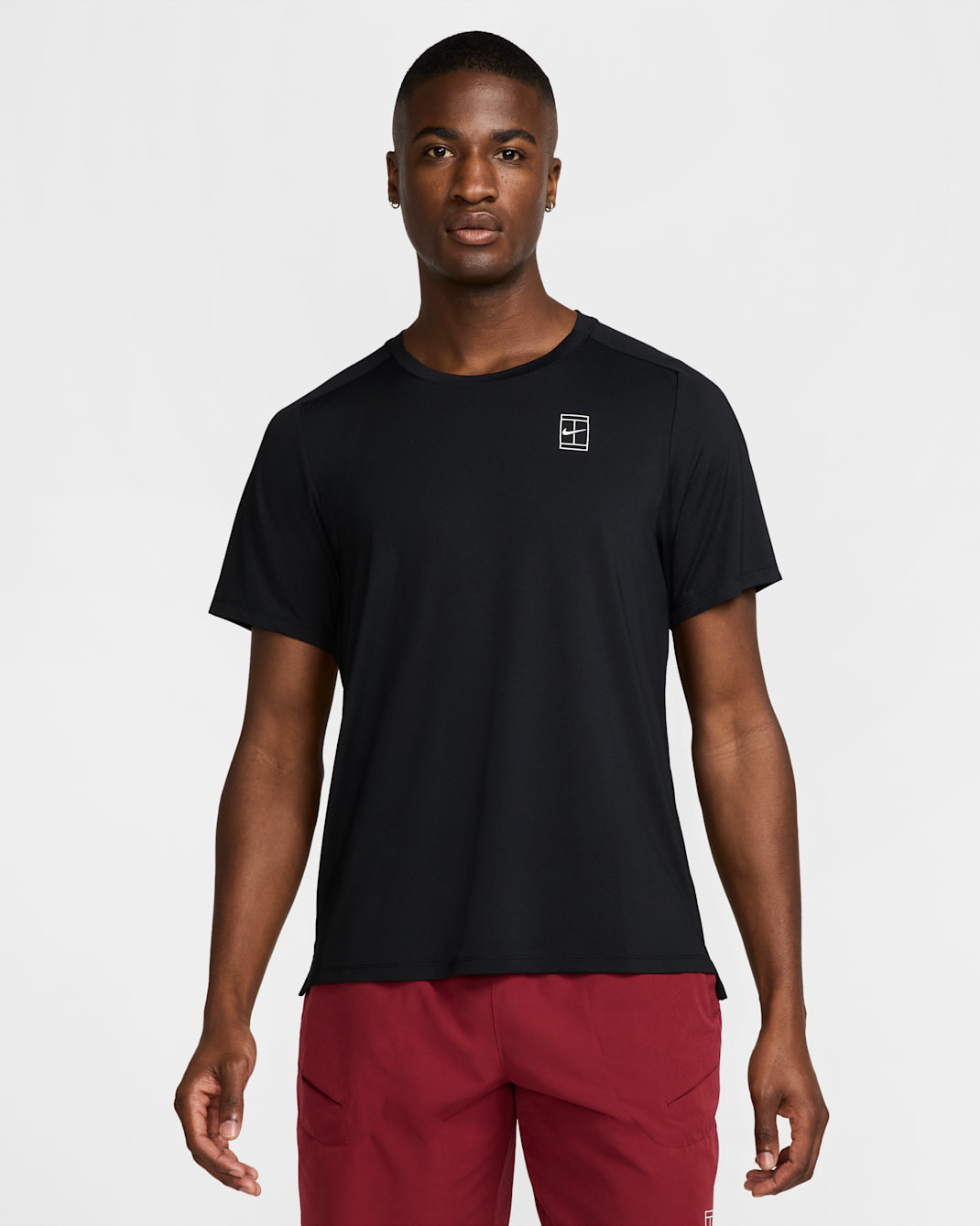 NikeCourt Advantage Men's Dri-FIT Tennis Top - Black/White