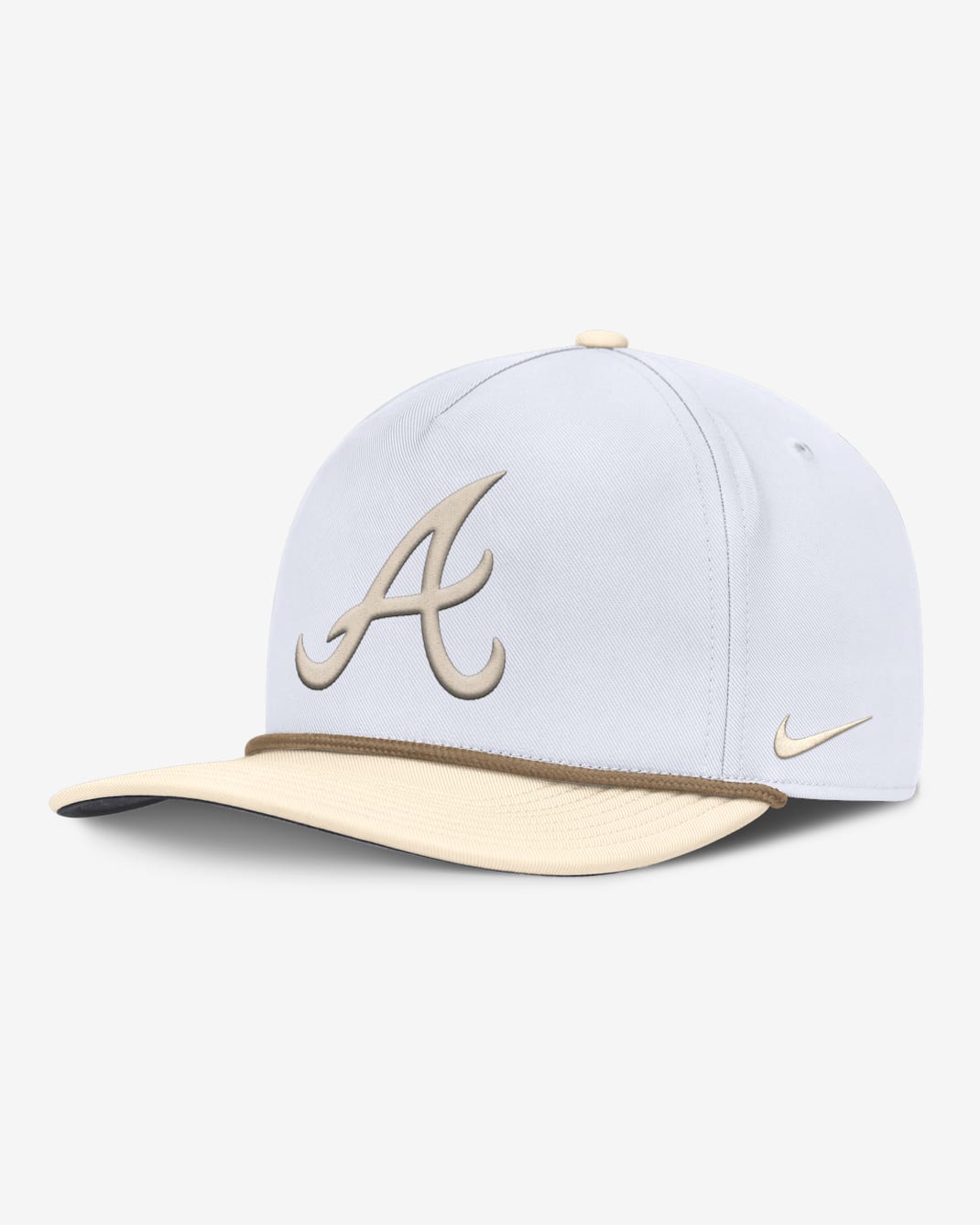Gorra Nike AeroBill de la MLB ajustable para hombre Atlanta Braves Pro - Blanco